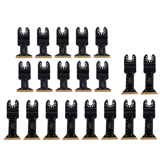 Findmall 12Pcs Titanium-Coated Oscillating Saw Blades 6 Conventional and 6 Extended Oscillating Saw Blades Set