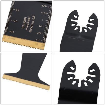 Findmall 30PCS Oscillating Saw Blade Combination (12PCS 1.34inch, 10PCS 1.73inch, 4PCS Long 1.73inch and 4PCS Wide 2.68inch) for Plastic Wood Metal and Hard Material