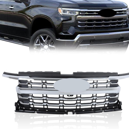 Findmall Chrome Front Upper Grille Replacement for Silverado 1500 LTZ 2022-2024