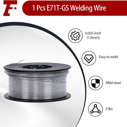Findmall E71T-GS Self Shielded Flux Core Welding Wire, Gasless MIG Welding Wire for Carbon Steel, 0.030"/0.035"/0.045" Diameter, 2-11 lb Spool Options