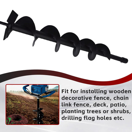 findmall Earth Auger Drill Bits 4" 6" 8" for Gaseous Fluid Powered Post Fence Hole Digger
