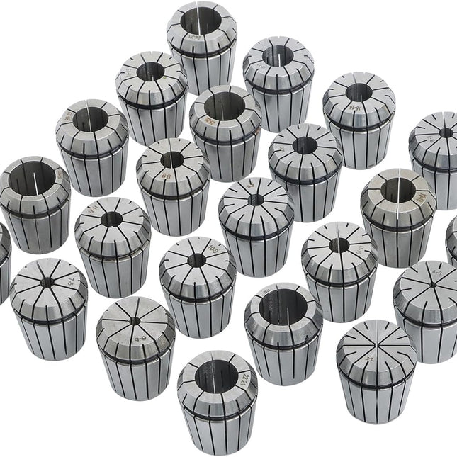 Findmall 24Pcs ER40 Accuracy Collet Set 3mm-26mm for CNC Milling Lathe Tool and Work-Holding Engraving Machine