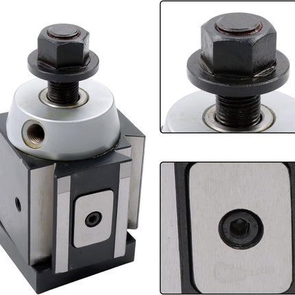 Findmall 13-18 Inch CNC CXA Piston Quick Change Tool Post, 6 Pieces Wedge Type 250-301, 250-310 Holder