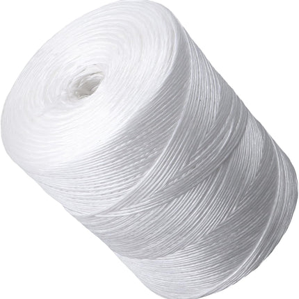 Findmall 6300ft 156lbs Tensile Strength Polypropylene Tying Twine White, Soft On Hands, Heavy Duty Outdoor or Indoor Tie Line for Baling, Shipping, Bundling Twine, Packaging Rope