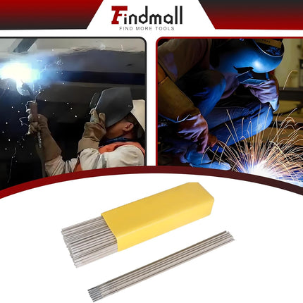 Findmall E6011 Welding Rods Carbon Steel Stick Electrodes 3/32" 1/8" 5/32" Arc Welding Rods for AC/DC Welding