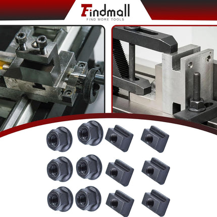findmall 58 Pcs Pro-Series 7/16" T-Slot 3/8"-16 Stud Clamping Kit Hardened Hold Down Clamping Kit Fit for Bridgeport Mill