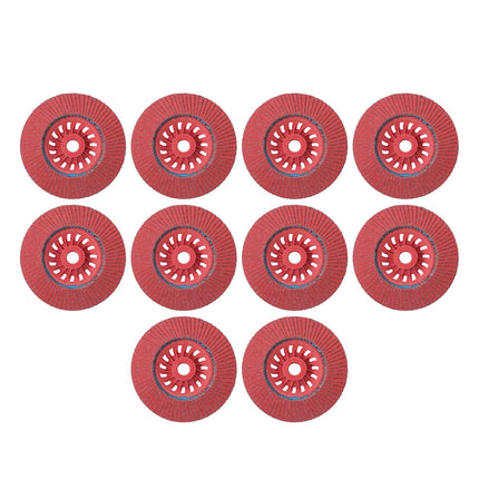 Findmall 10 PCS 4.5 Inch Ceramic Flap Discs Type 29, 40/60/80 Grit Sanding Grinding Wheels with 7/8" Arbor for Angle Grinder, Metal & Stainless Steel