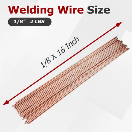 Findmall ER70S-6 Carbon Steel TIG Welding Rod, 1/16" 3/32" 1/8" Diameter x 16" 36" Length, 2/5/10 Lbs Pack, Low Spatter Filler Rod for Welding Steel, Industrial Maintenance and Repairs