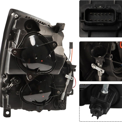 Findmall Headlight Headlamp Assembly HID Driver Side Replacement for CTS 2008 2009 2010 2011 2012 2013 2014 Replacement for GM2502310 Left LH