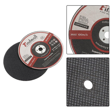 Findmall 25 Pack 3" x 1/32" x 1/4" Cut Off Wheel – Cuts Metal, Steel, Stainless Steel Aluminum Oxide, 1/32" Thin Disc for Angle Grinder, 1/4" Arbor