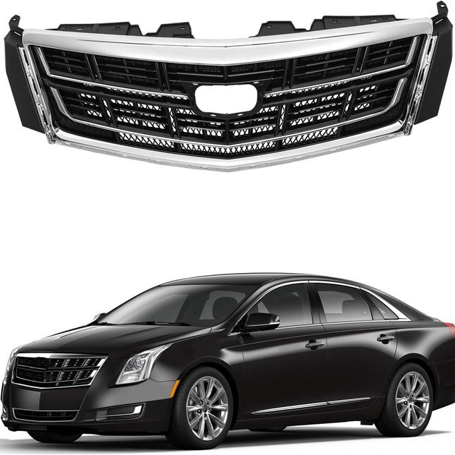 Findmall Black and Silver Front Upper Bumper Grille Replacement for XTS 2016-2017 23473084 GM1200670