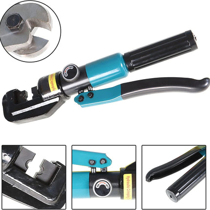 Findmall 10 Ton Hydraulic Wire Terminal Crimper with 9 Dies & Cable Cutter for 1/8" to 3/16" Stainless Steel Cable Railing Fittings