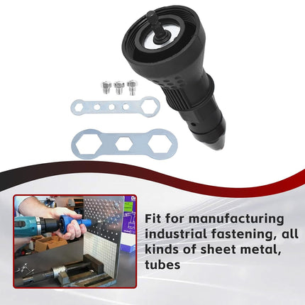 Findmall Electric Rivet Nut Gun Drill Adapter Cordless Drill Hand Tools for Areas of The Manufacturing Industrial Fastening