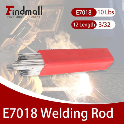 findmall Welding Rods Carbon Steel Electrode E7018 3/32 Inch Stick Electrodes 10 Lbs