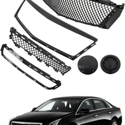 Findmall Black Mesh Front Upper and Lower Grille Set Replacement for XTS 2013-2017