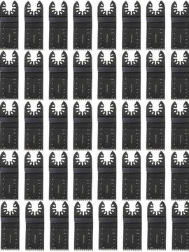 50 PCS 1-3/8in Standard Oscillating Saw Blades Long Wavy Tooth Multi-Tool for Precision Wood and Plastics