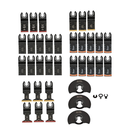 Findmall Versatile 35-Piece Oscillating Blade Kit 7 Types Oscillating Saw Blade Combination Fit for Wood, Metal, and Plastic