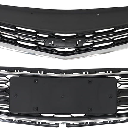 Findmall 2-Piece Front Upper and Lower Grille Set Replacement for Cruze 2016-2018