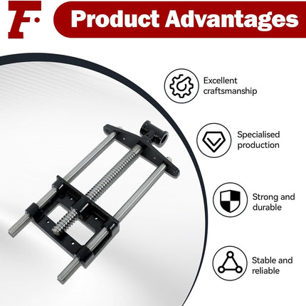Findmall Woodworking Front Bench Vise, Heavy Duty Cast Iron and Steel Wood Vise for Workbench Clamping, Front Mount Vise for DIY Woodworking Projects