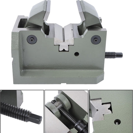 Findmall 4 Inch Horizontal and Vertical Machine Vise, Hardened, for Holding Shafts and Round Parts