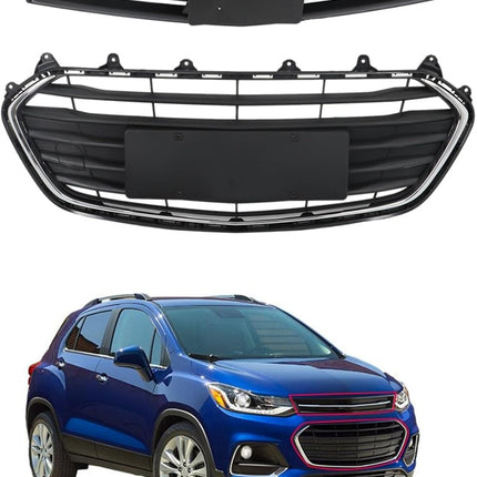 Findmall Black Front Upper and Lower Bumper Grille Set Replacement for Trax 2017-2021 94532311