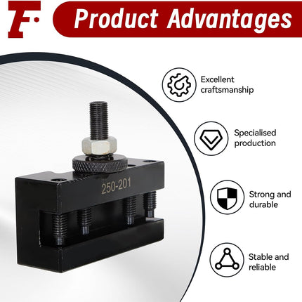 findmall BXA #1 Quick Change Turning and Facing Lathe Tool Post Holder 250-201 Tool Holder Fit for Lathe