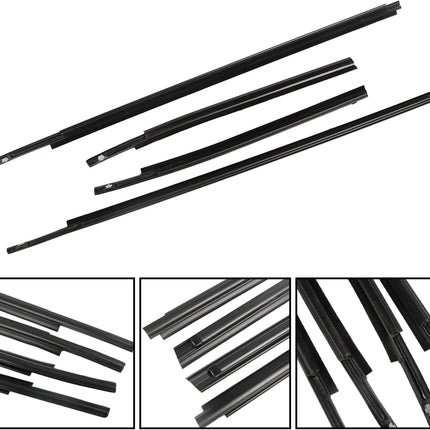 Findmall Window Weatherstrip Kit for 2007-2020 Toyota Tundra Double Cab, 4-Piece