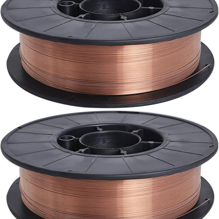 2 Spool 0.035 Inch Solid Mig Welding Wire 10 Pound Spool ER70S-6 Mild Steel Welding Wire (0.9 MM)