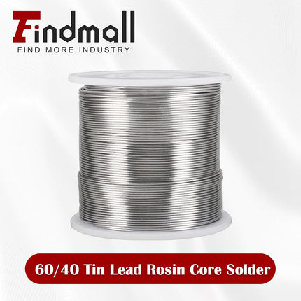 findmall 60/40 Tin Lead Rosin Core Solder Wire for Electrical Soldering 0.031"/0.8mm 1lb/454g
