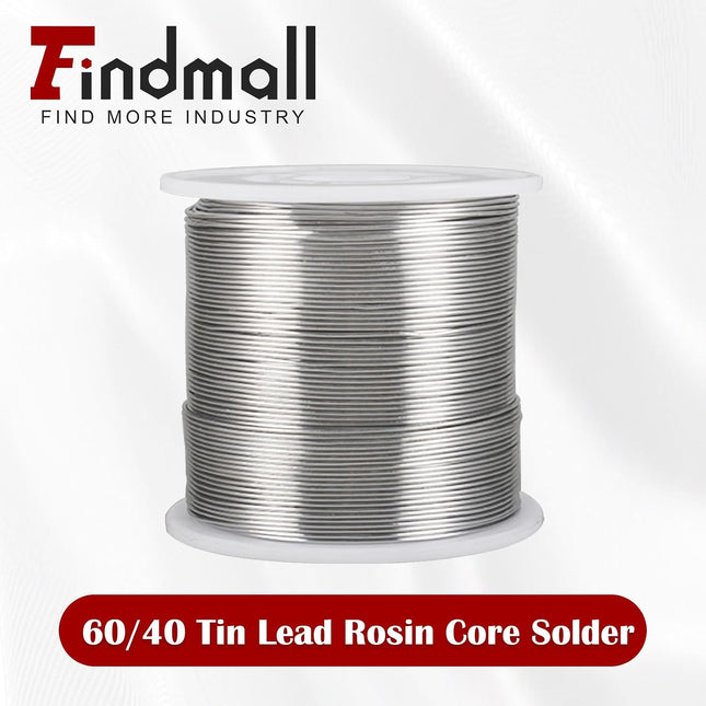findmall 60/40 Tin Lead Rosin Core Solder Wire for Electrical Soldering 0.031"/0.8mm 1lb/454g