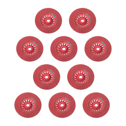Findmall 10 PCS 4.5 Inch Ceramic Flap Discs Type 29, 40/60/80 Grit Sanding Grinding Wheels with 7/8" Arbor for Angle Grinder, Metal & Stainless Steel