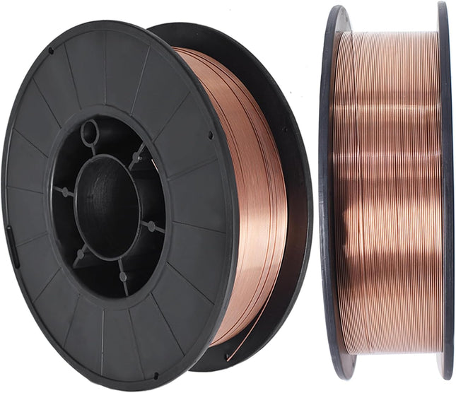 2 Spool 0.035 Inch Solid Mig Welding Wire 10 Pound Spool ER70S-6 Mild Steel Welding Wire (0.9 MM)