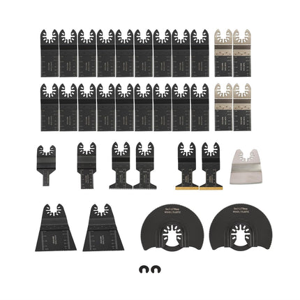 Findmall Premium 35-Piece Oscillating Blades Kit Universal Fit for Plastic Wood Metal - 9 Blade Types for Multi-Material Cutting Compatibility with Most of Oscillating Multi-Tools