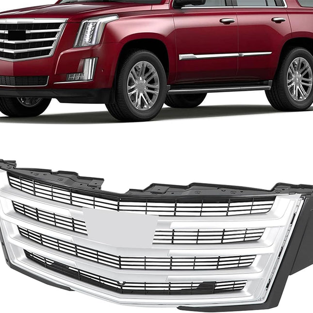 Findmall Silver Gray Front Bumper Grille Replacement for Escalade 2016-2020 and Escalade ESV 2017-2020 84051291
