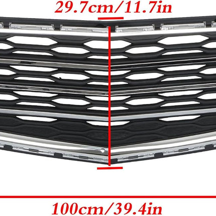 Findmall 2-Piece Front Upper and Lower Bumper Grille Kit Replacement for Equinox 2016-2017