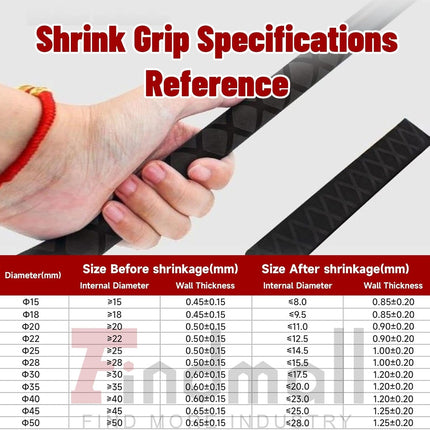 Findmall Heat Shrink Wrap Tubing 39"&64" Lengths for Rod Grips