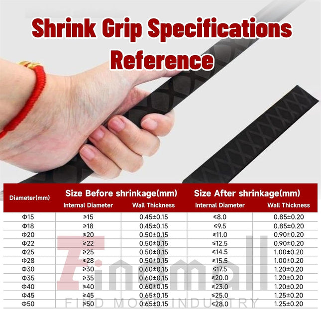 Findmall Heat Shrink Wrap Tubing 39"&64" Lengths for Rod Grips