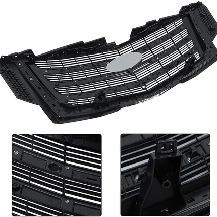 Findmall 3-Piece Front Bumper Grille Hood Molding and Lower Face Bar Kit Replacement for Escalade 2015-2020
