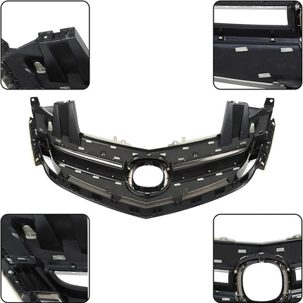 Findmall Chrome Front Upper Bumper Grille Replacement for Acura MDX 2007-2009