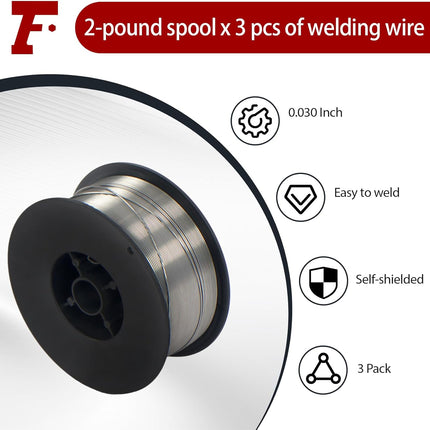 Findmall E71T-GS Self Shielded Flux Core Welding Wire, Gasless MIG Welding Wire for Carbon Steel, 0.030"/0.035"/0.045" Diameter, 2-11 lb Spool Options