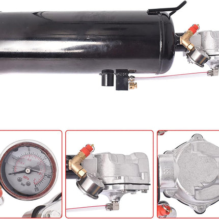 8L 2.1 Gallon Handheld Tire Bead Seater Air Blaster Tool Trigger Seating Inflator for Vehicle Car Truck Tractor RV ATV Black