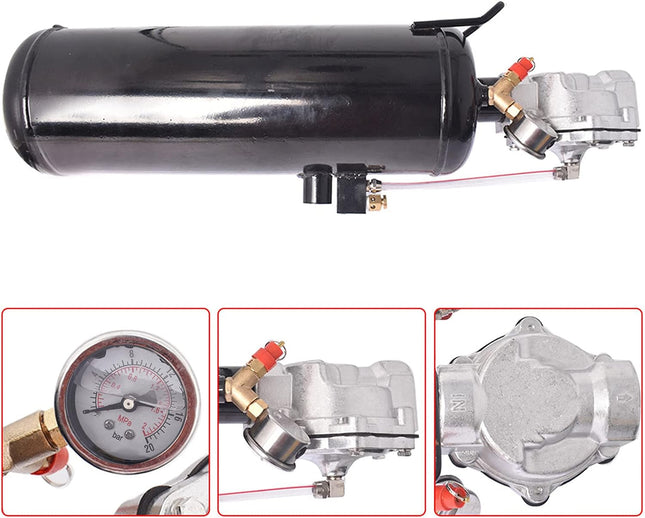 8L 2.1 Gallon Handheld Tire Bead Seater Air Blaster Tool Trigger Seating Inflator for Vehicle Car Truck Tractor RV ATV Black
