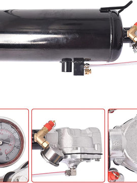 8L 2.1 Gallon Handheld Tire Bead Seater Air Blaster Tool Trigger Seating Inflator for Vehicle Car Truck Tractor RV ATV Black