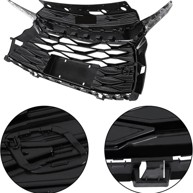 Findmall Black and Silver Front Upper Bumper Grille Replacement for Trailblazer RS 2021-2023
