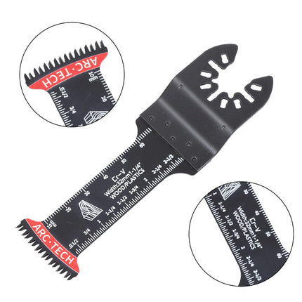 Findmall Oscillating Saw Blades Set, 10PCS (5 of 1-1/2", 5 of 2-11/16"), Japanese Tooth, Curved Edge, Extra-Long