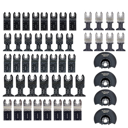 Findmall 50Pcs Metal Wood Oscillating Multitool Quick Release Saw Blade Fit for Universal Treasure Oscillating Tools