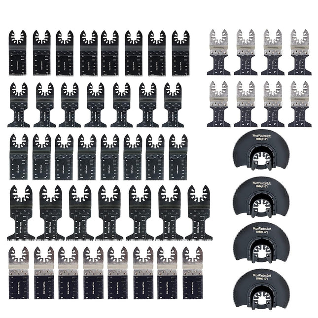 Findmall 50Pcs Metal Wood Oscillating Multitool Quick Release Saw Blade Fit for Universal Treasure Oscillating Tools