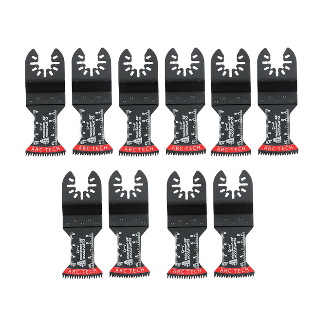 Findmall 10 Piece Set of Curved Blade Oscillating Saw Blade, Japanese Tooth, for Wood, Plastic, Curved Edge