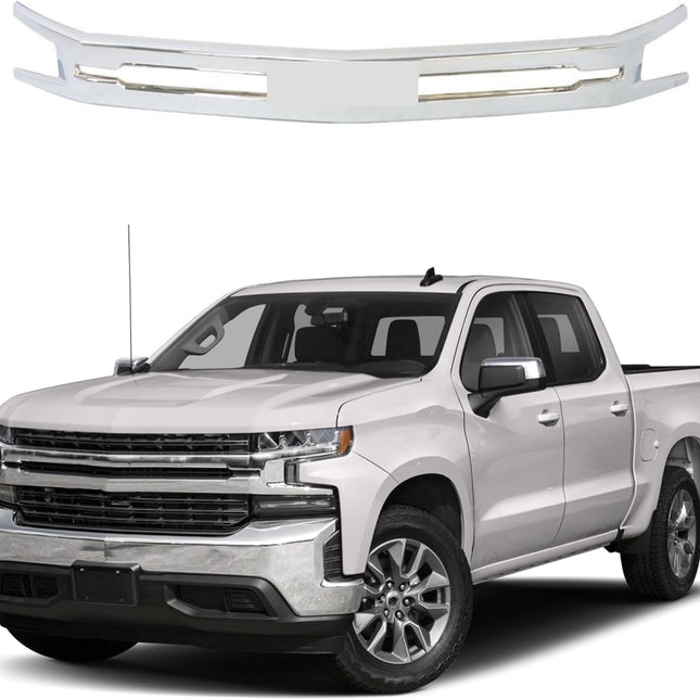 Findmall Chrome Front Upper Bumper Grille Trim Replacement for Silverado