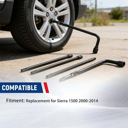 findmall Spare Tire Lug Wrench Jack Tool Kit Replacement for 2000-2014 Silverado 1500 Sierra